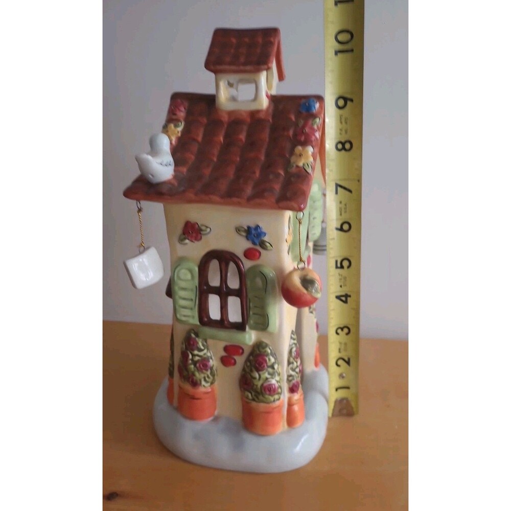 Elements Tea Light School House Candle Holder 10.75"